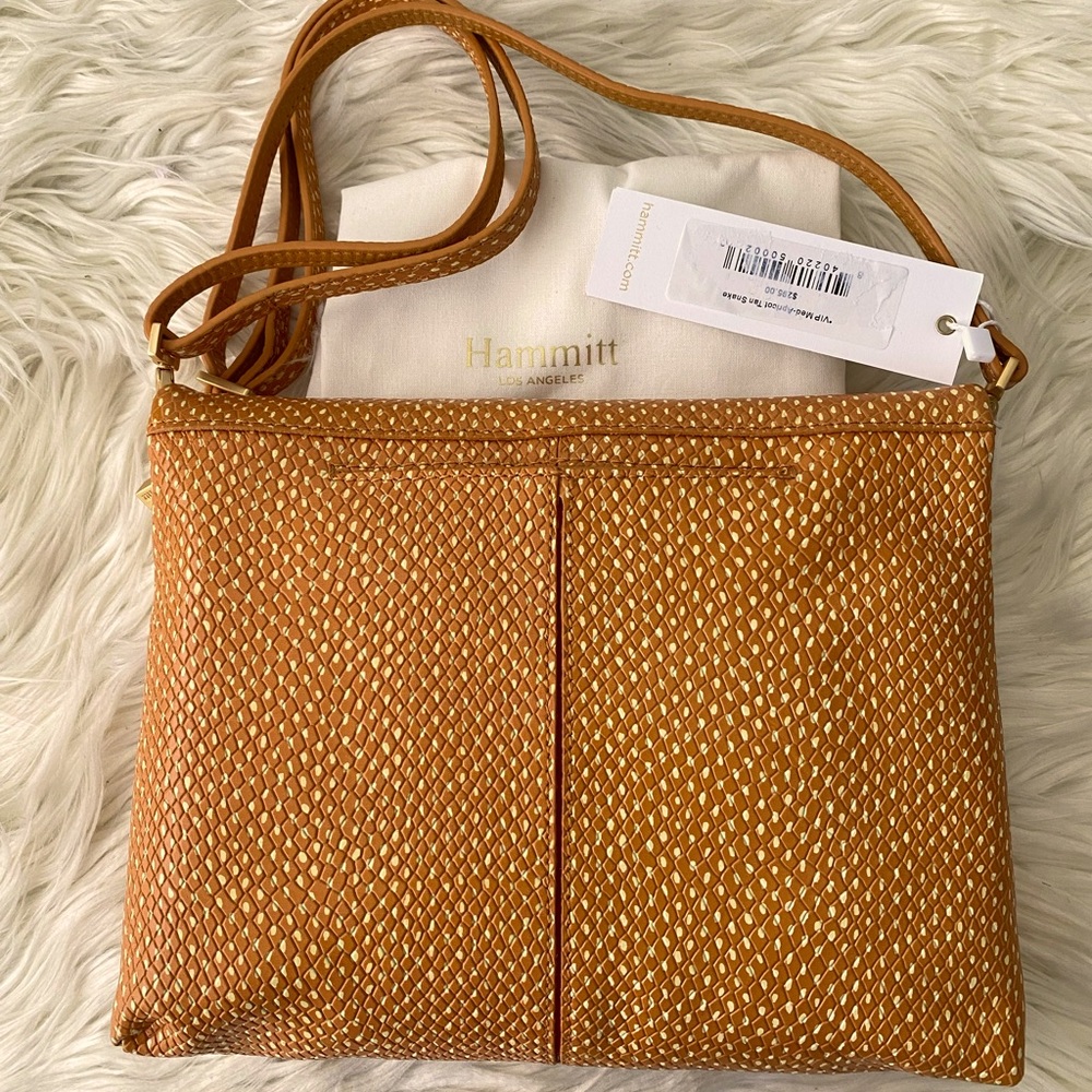 - NWT Hammitt VIP | Apricot Tan Snake/Brushed Gold | Med - Picture 4 of 12